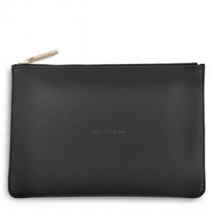 KATIE LOXTON PERFECT POUCH TALK TO THE BAG (DARK CHARCOAL GREY)