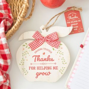 Thanks for Helping Me Grow Apple Hanging Decoration